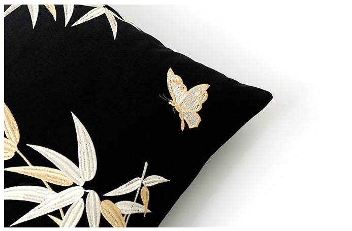 Bambusblatt-bestickts Dekoküsse