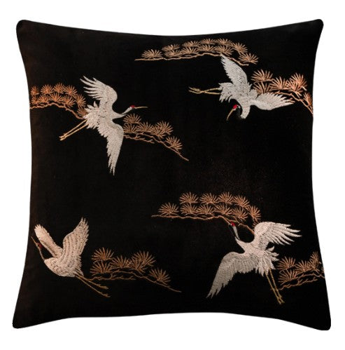 Flügendi Kraniche – Bestickts Vintage-Bodyküsse