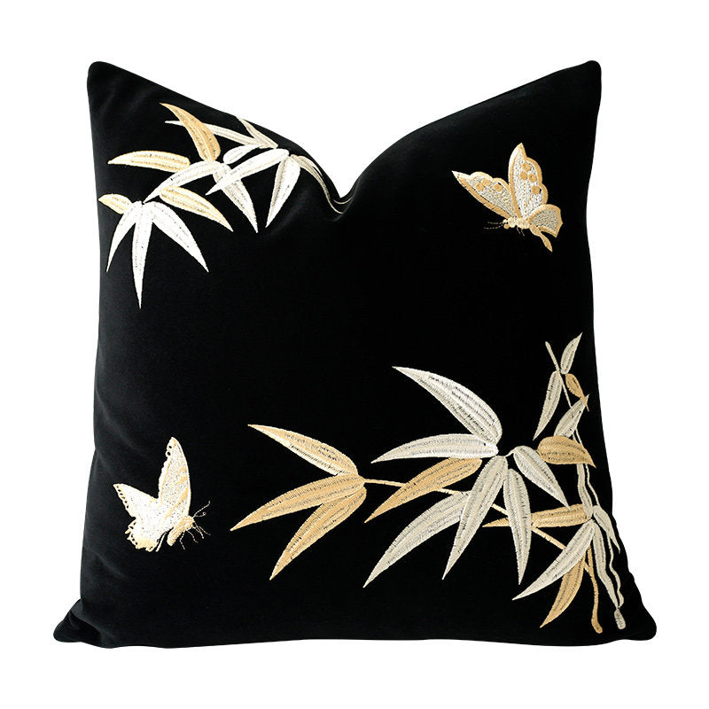 Bambusblatt-bestickts Dekoküsse