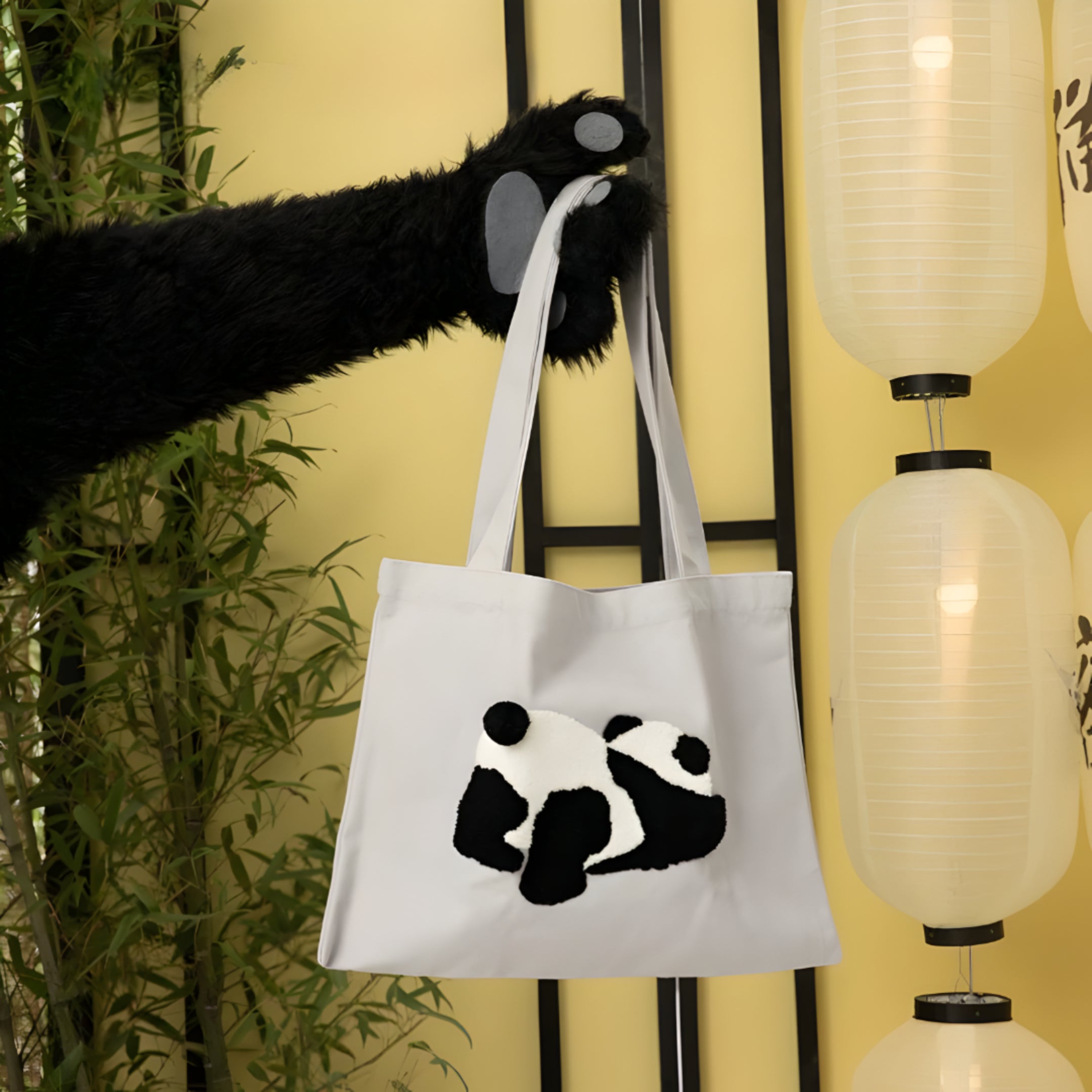 Panda Jutebeutel