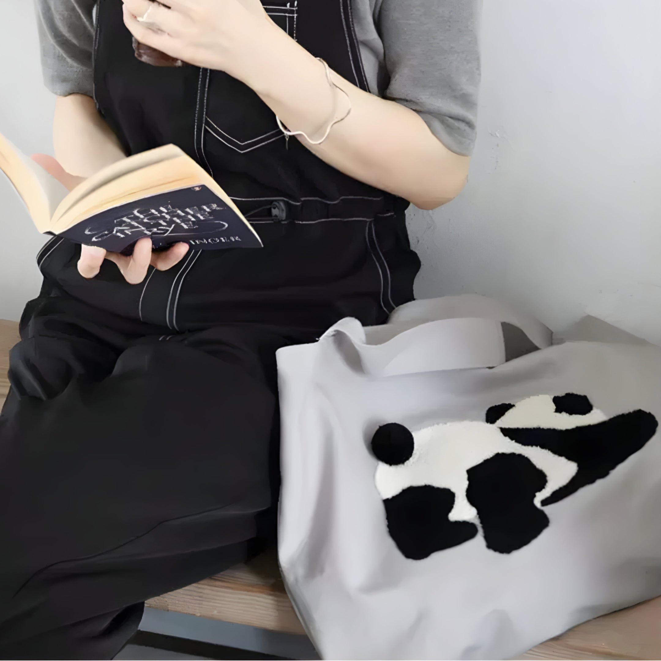 Panda Jutebeutel