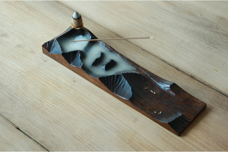 Räucherstäbchenhalter aus Massivholz