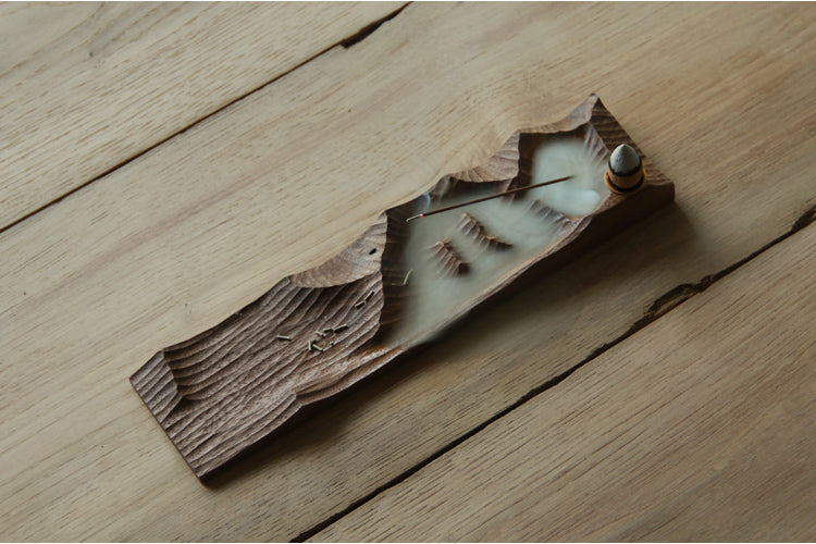 Räucherstäbchenhalter aus Massivholz