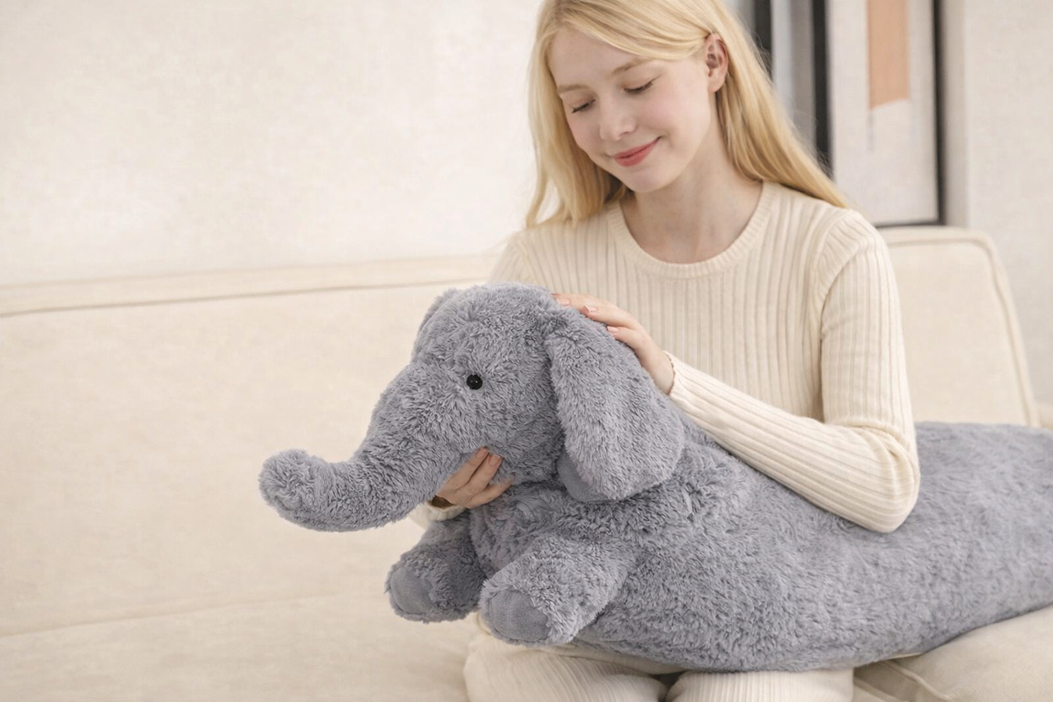 Tier-Körperkissen: De lila Elefant