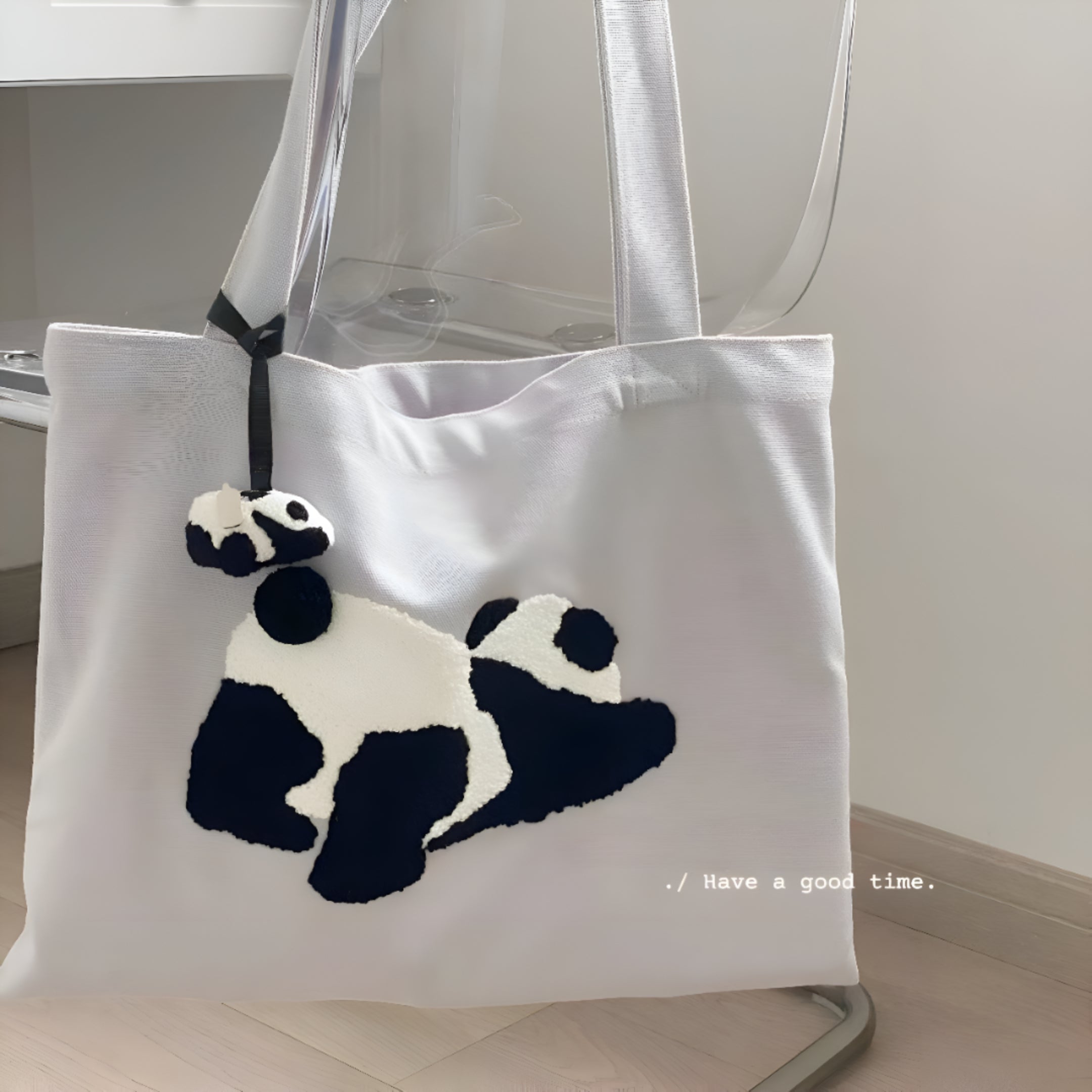 Panda Jutebeutel